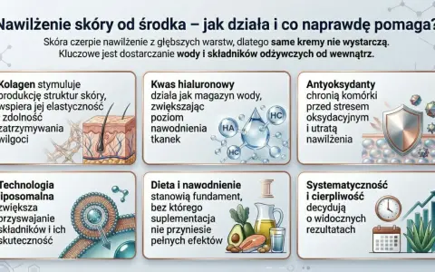 Jak nawilżyć suchą skórę domowe sposoby: kolagen, kwas hialuronowy, antyoksydanty, dieta i nawodnienie to klucz do głębokiego nawilżenia.