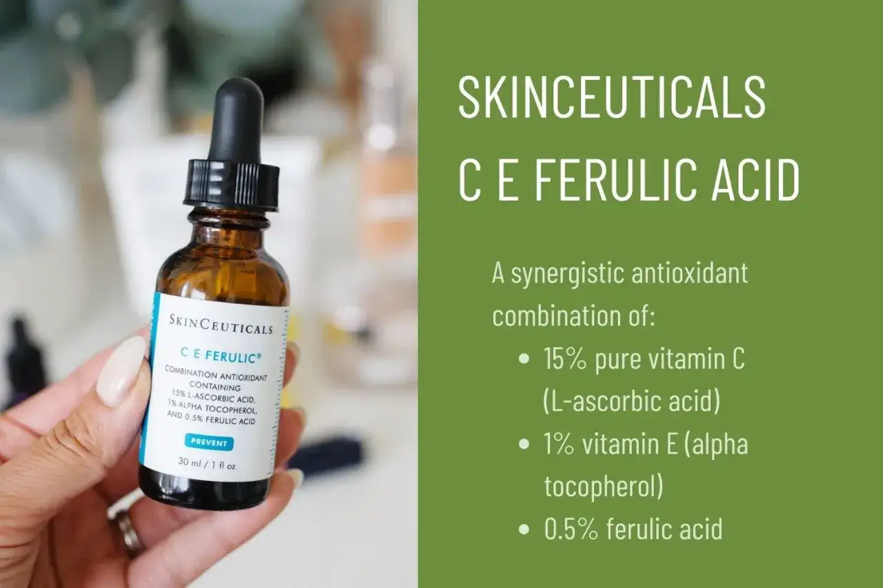 Serum SkinCeuticals C E Ferulic z kwasem ferulowym, witaminą C i E. Odkryj jego odmładzające efekty.